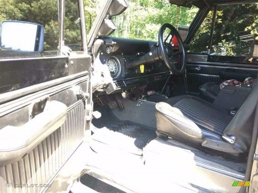 Black Interior 1973 Ford Bronco 4x4 Photo #123898925