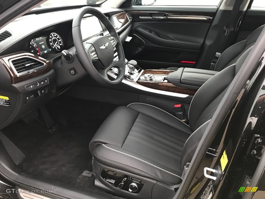 Black Interior 2018 Hyundai Genesis G90 AWD Photo #123901700