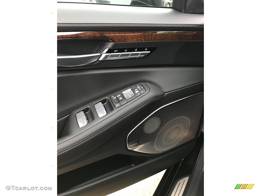 2018 Hyundai Genesis G90 AWD Black Door Panel Photo #123901709