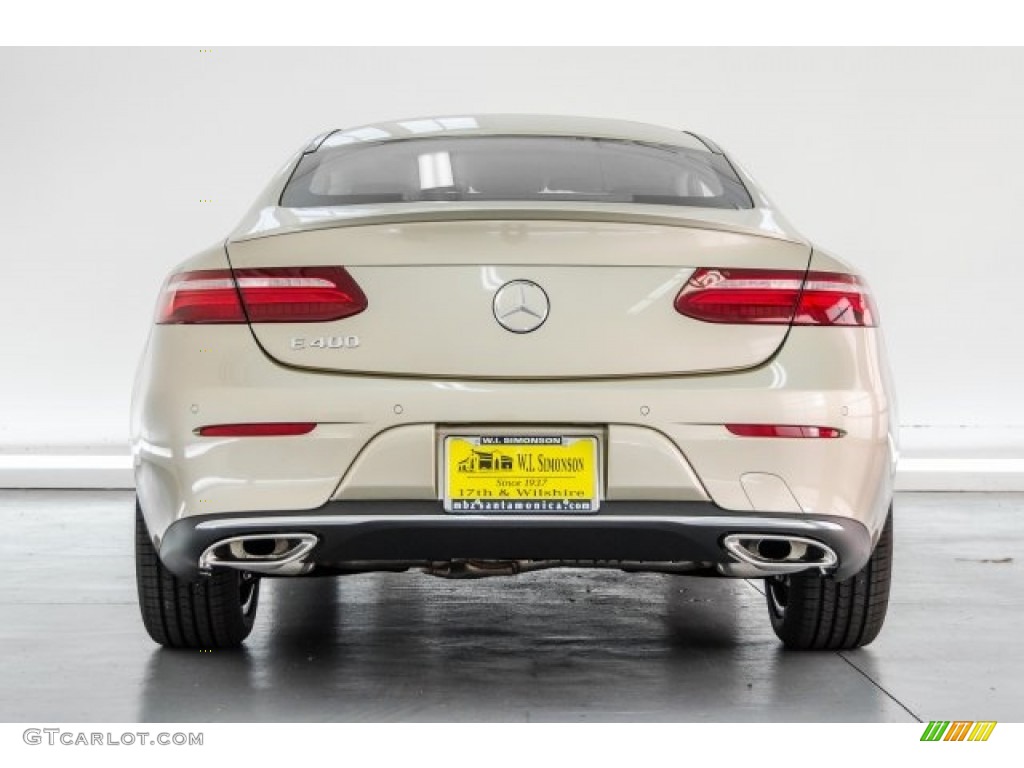 2018 E 400 Coupe - Dune Silver Metallic / Black photo #4