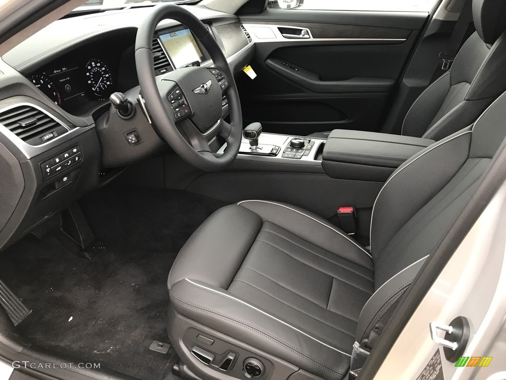 Black Interior 2018 Hyundai Genesis G80 5.0 AWD Photo #123902305