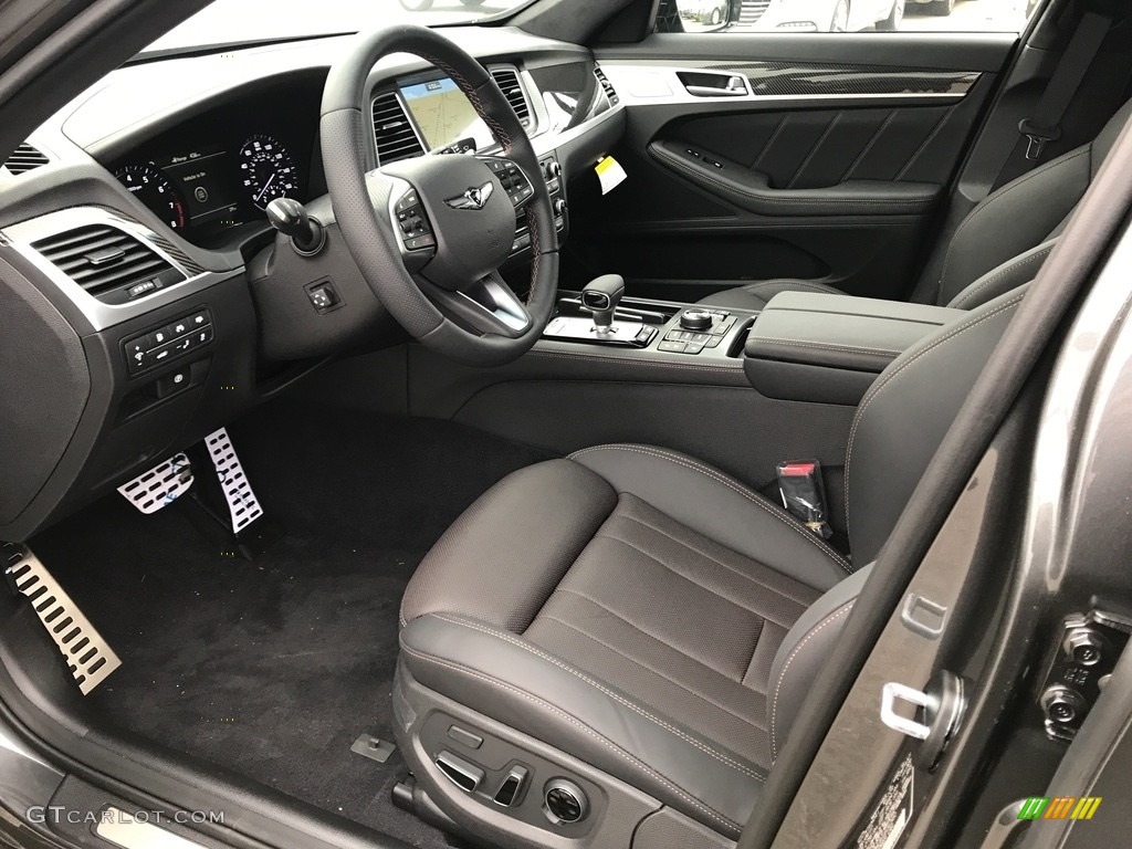 Black Interior 2018 Hyundai Genesis G80 AWD Photo #123902531