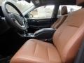 2018 Toyota Highlander Saddle Tan Interior Front Seat Photo