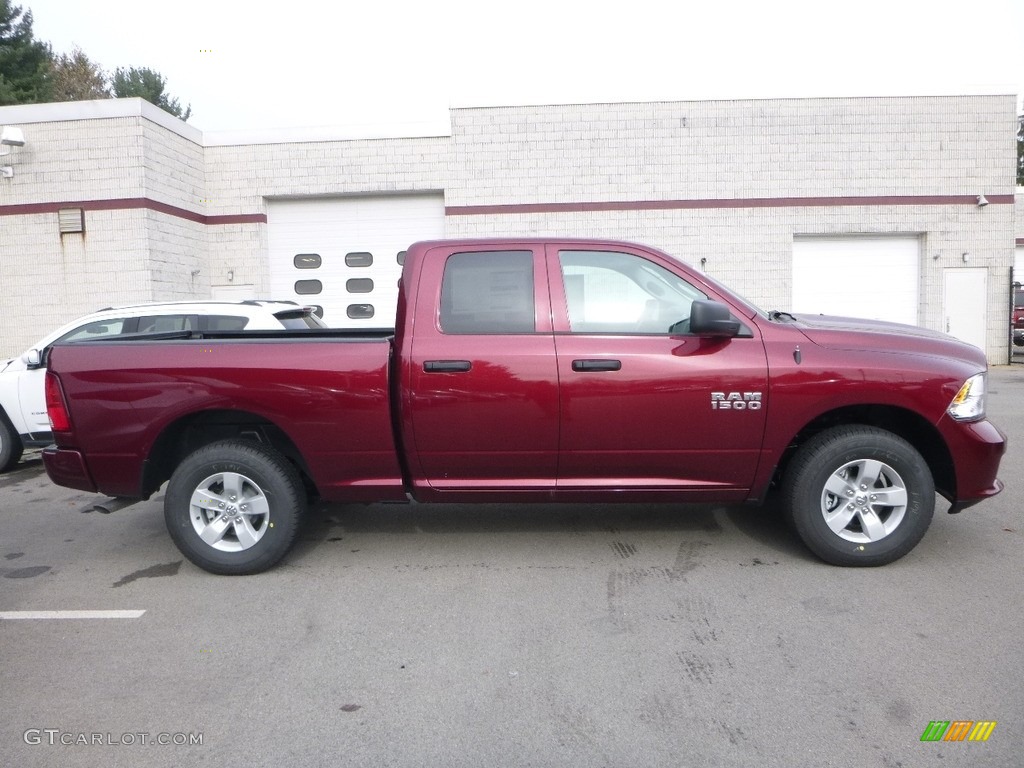 2018 1500 Express Quad Cab 4x4 - Delmonico Red Pearl / Black/Diesel Gray photo #6