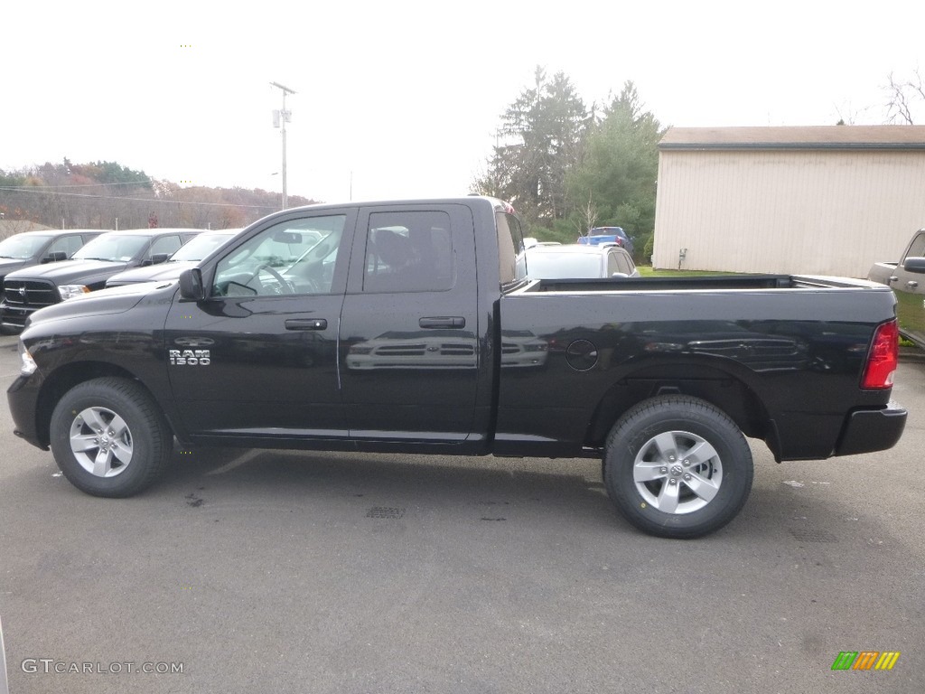 2018 1500 Express Quad Cab 4x4 - Brilliant Black Crystal Pearl / Black/Diesel Gray photo #2