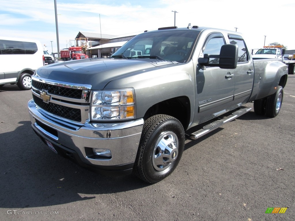 2011 Silverado 3500HD LTZ Crew Cab 4x4 - Mocha Steel Metallic / Dark Cashmere/Light Cashmere photo #1