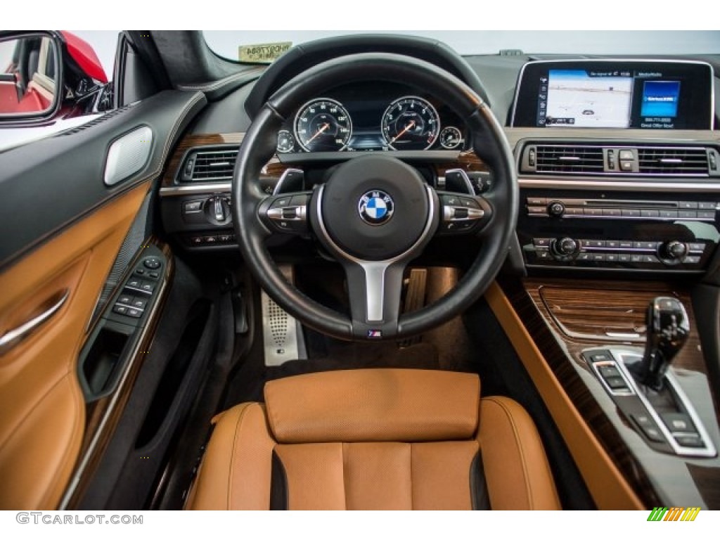 2017 BMW 6 Series 650i Gran Coupe Cognac/Black Dashboard Photo #123913790