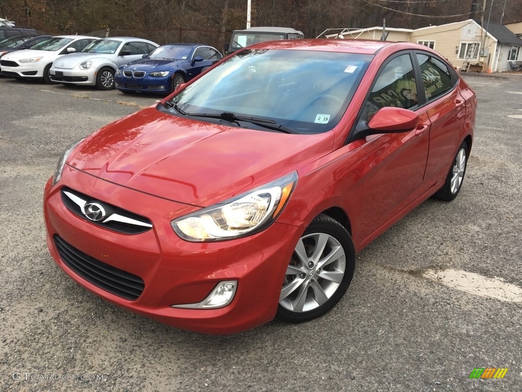2013 Boston Red Hyundai Accent GLS 4 Door 123898672 Photo 11