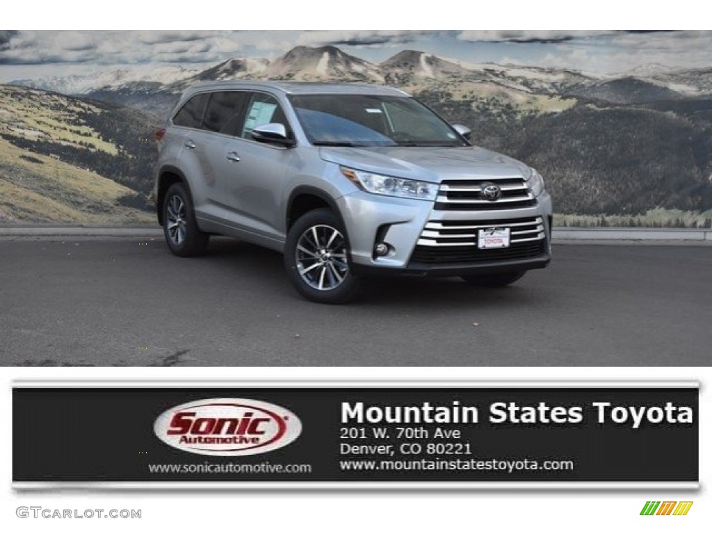 2018 Highlander XLE AWD - Celestial Silver Metallic / Black photo #1