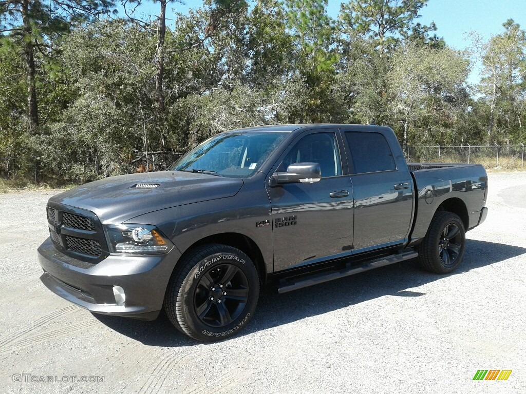 2018 1500 Night Crew Cab 4x4 - Granite Crystal Metallic / Black photo #1