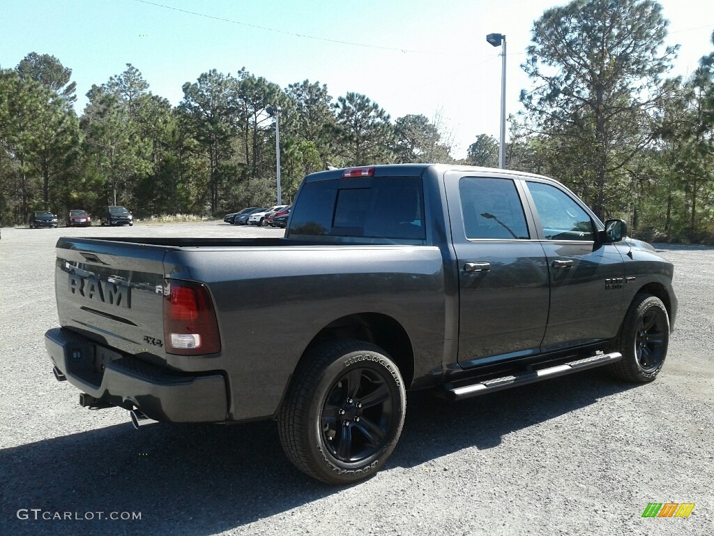 2018 1500 Night Crew Cab 4x4 - Granite Crystal Metallic / Black photo #5