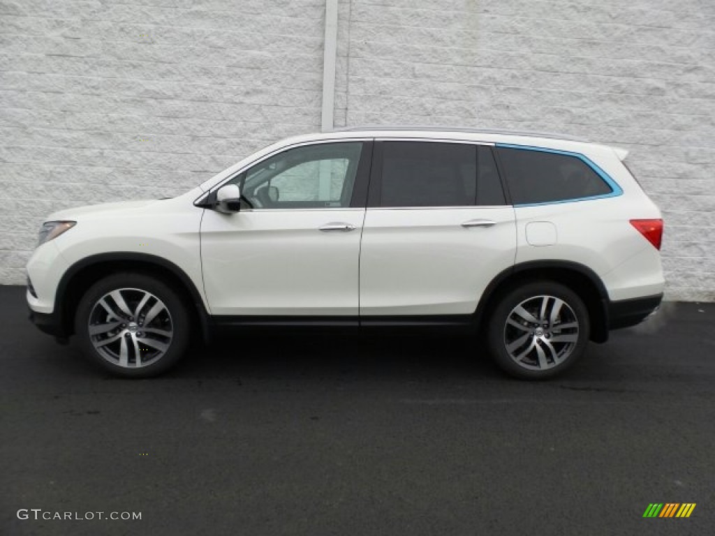 2017 Pilot Elite AWD - White Diamond Pearl / Black photo #6