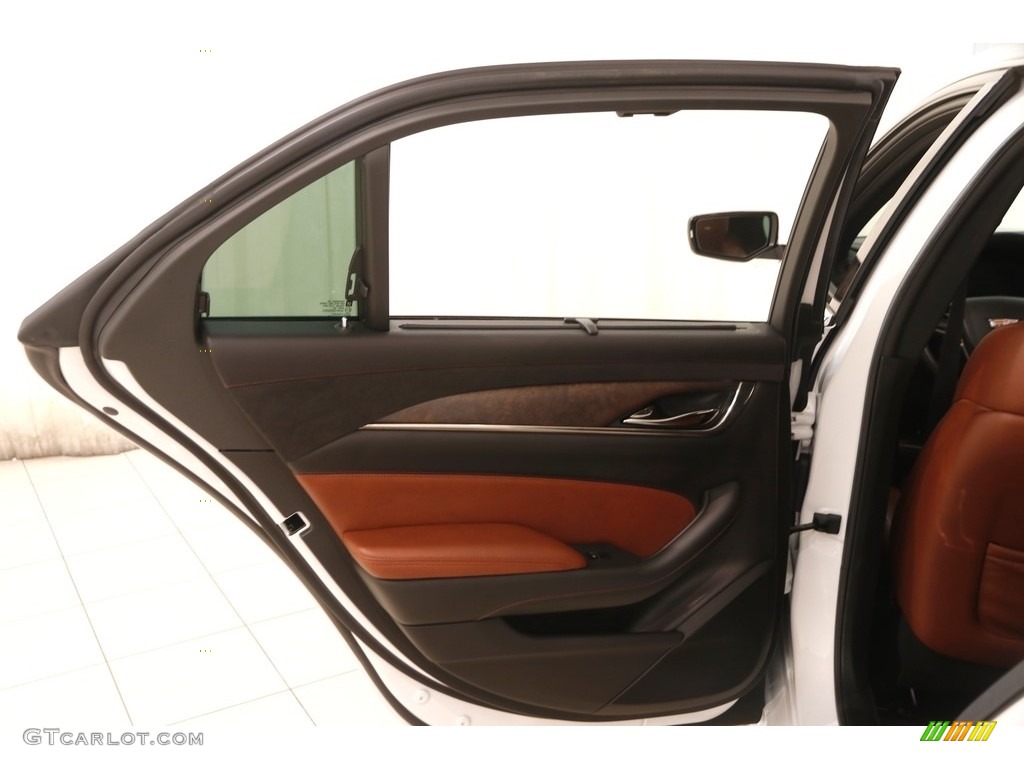 2015 Cadillac CTS Vsport Premium Sedan Kona Brown/Jet Black Door Panel Photo #123918884