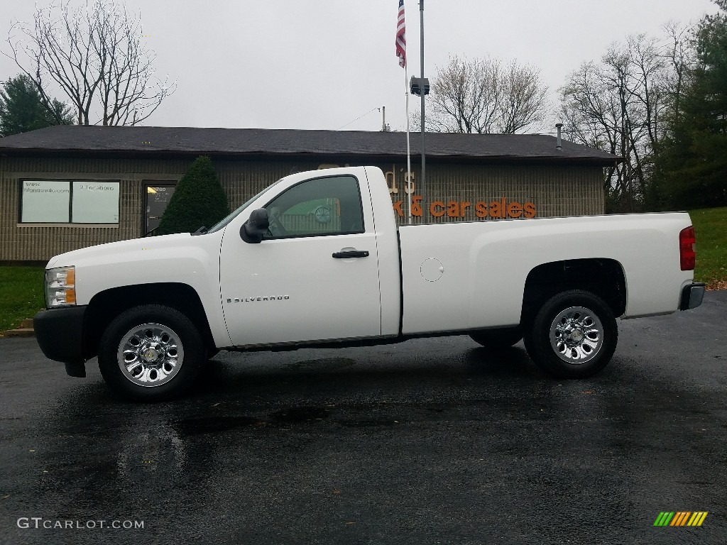 2008 Silverado 1500 Work Truck Regular Cab - Summit White / Dark Titanium photo #1