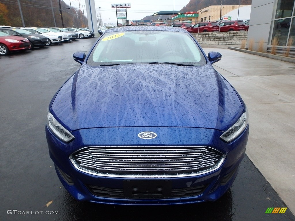 2015 Fusion SE - Deep Impact Blue Metallic / Charcoal Black photo #7