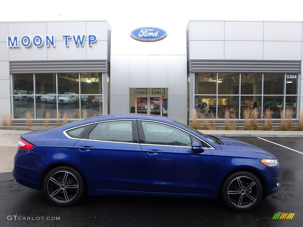 2014 Fusion SE EcoBoost - Deep Impact Blue / Charcoal Black photo #1