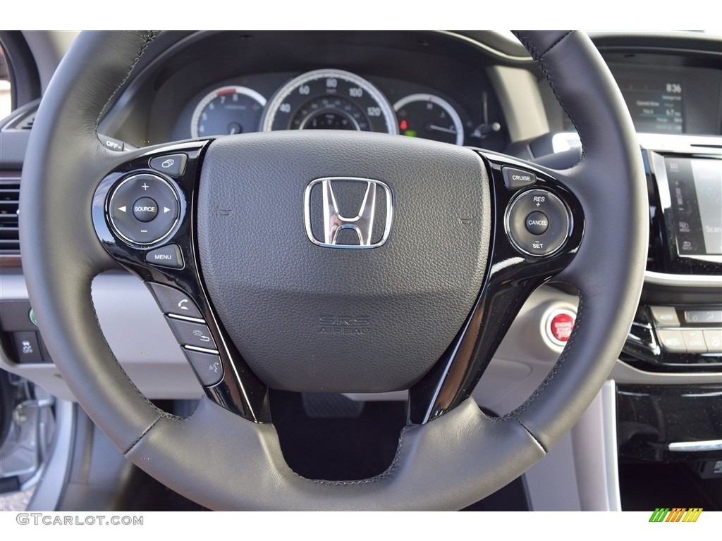 2017 Accord EX-L Sedan - Lunar Silver Metallic / Gray photo #19