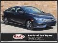 Cosmic Blue Metallic 2017 Honda Civic EX Sedan