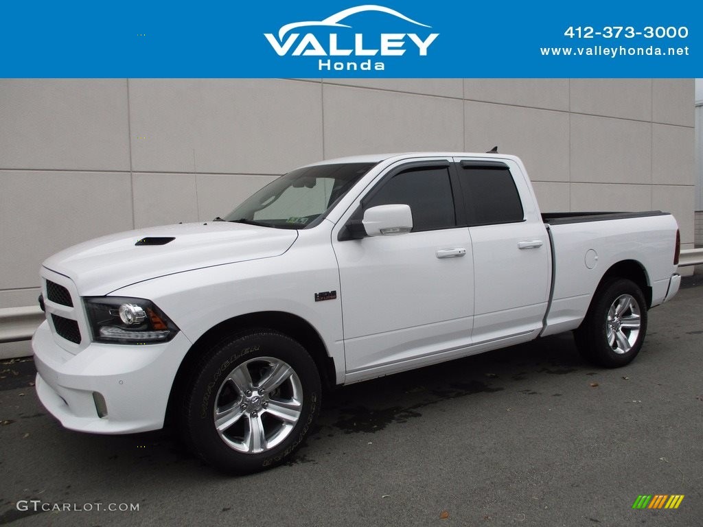 2014 1500 Sport Quad Cab 4x4 - Bright White / Black photo #1