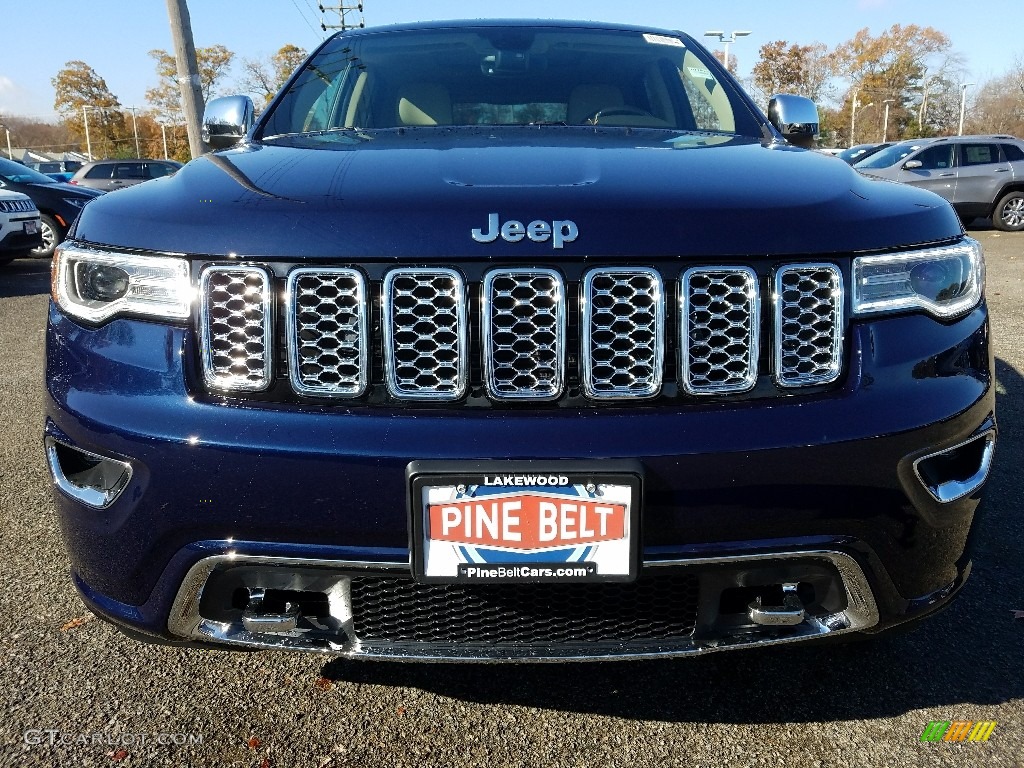 2018 Grand Cherokee Overland 4x4 - True Blue Pearl / Brown/Light Frost Beige photo #2