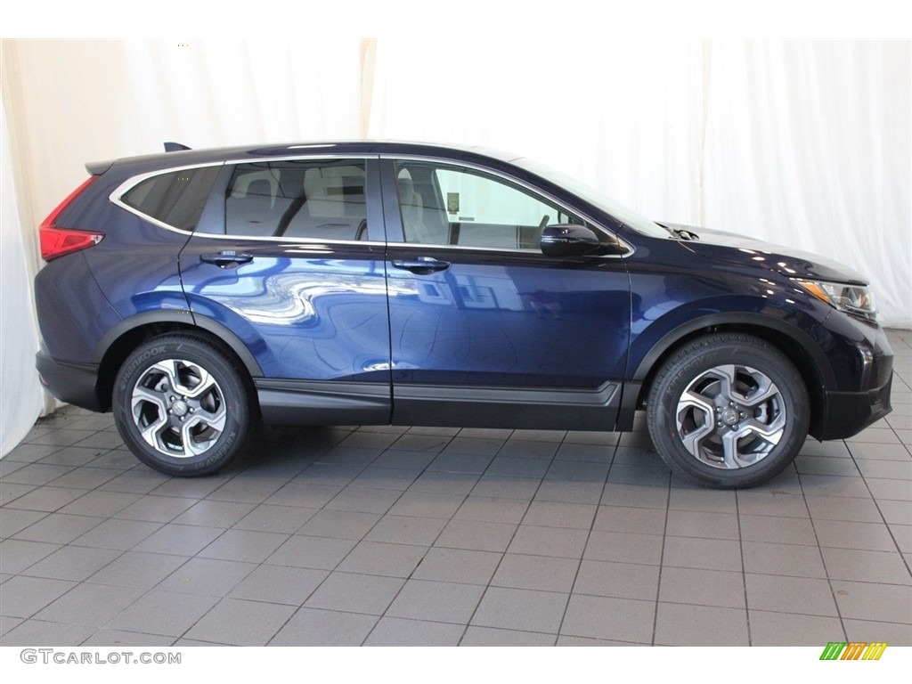 2018 CR-V EX - Obsidian Blue Pearl / Gray photo #3