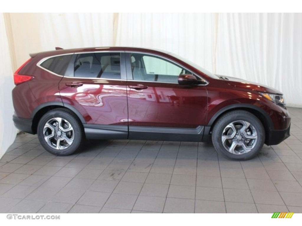 2018 CR-V EX - Basque Red Pearl II / Gray photo #3