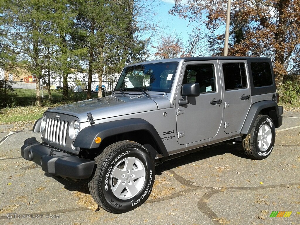Billet Silver Metallic 2018 Jeep Wrangler Unlimited Sport 4x4 Exterior Photo #123934678
