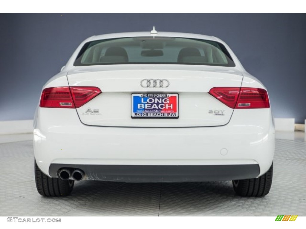 2014 A5 2.0T quattro Coupe - Ibis White / Black photo #3