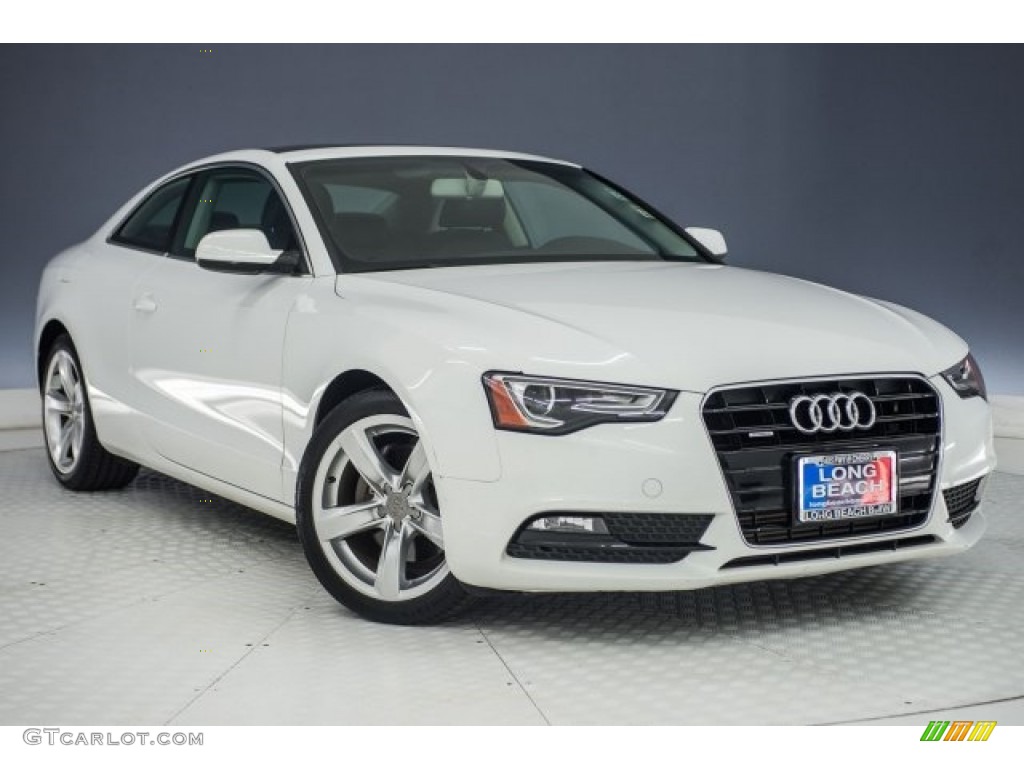 2014 A5 2.0T quattro Coupe - Ibis White / Black photo #12