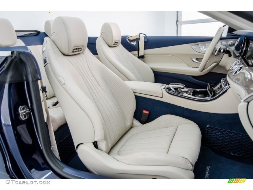 Macchiato Beige/Yacht Blue Interior 2018 Mercedes-Benz E 400 Convertible Photo #123936496