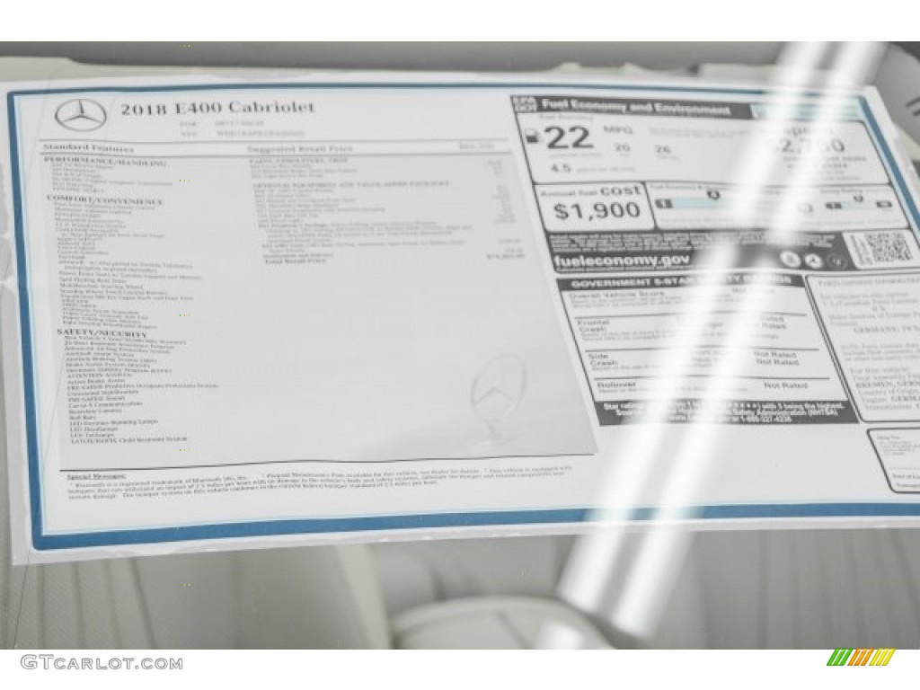 2018 E 400 Convertible - Lunar Blue Metallic / Macchiato Beige/Yacht Blue photo #11