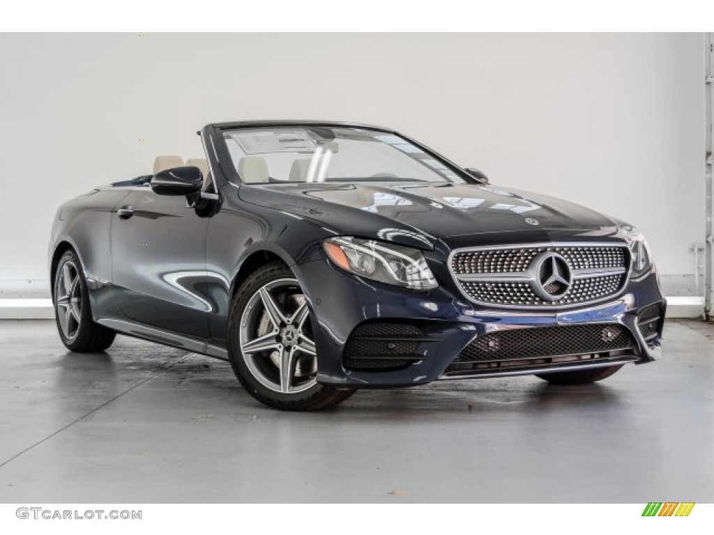 Lunar Blue Metallic 2018 Mercedes-Benz E 400 Convertible Exterior Photo #123936712