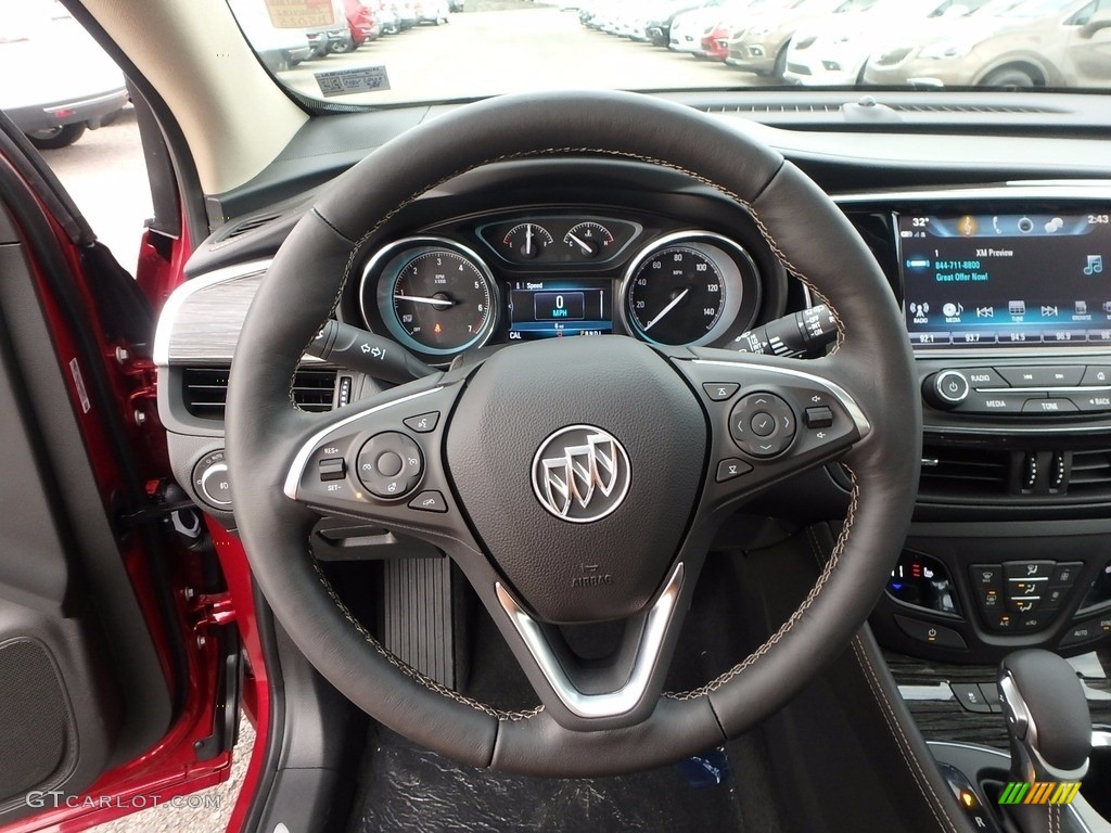 2018 Buick Envision Essence AWD Ebony Steering Wheel Photo #123938224