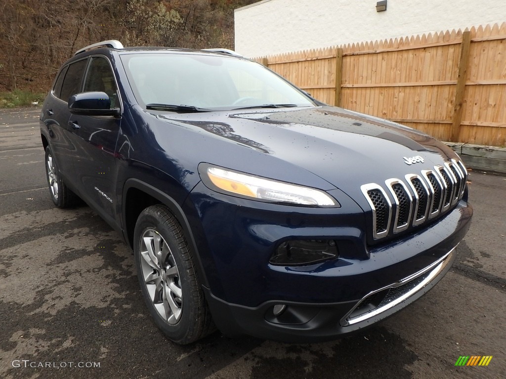 Patriot Blue Pearl 2018 Jeep Cherokee Limited 4x4 Exterior Photo #123938914