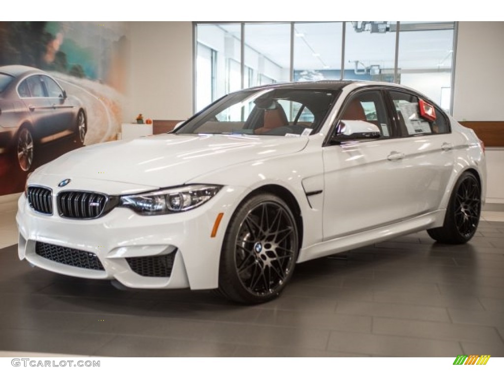 2018 M3 Sedan - Alpine White / Sakhir Orange/Black photo #3