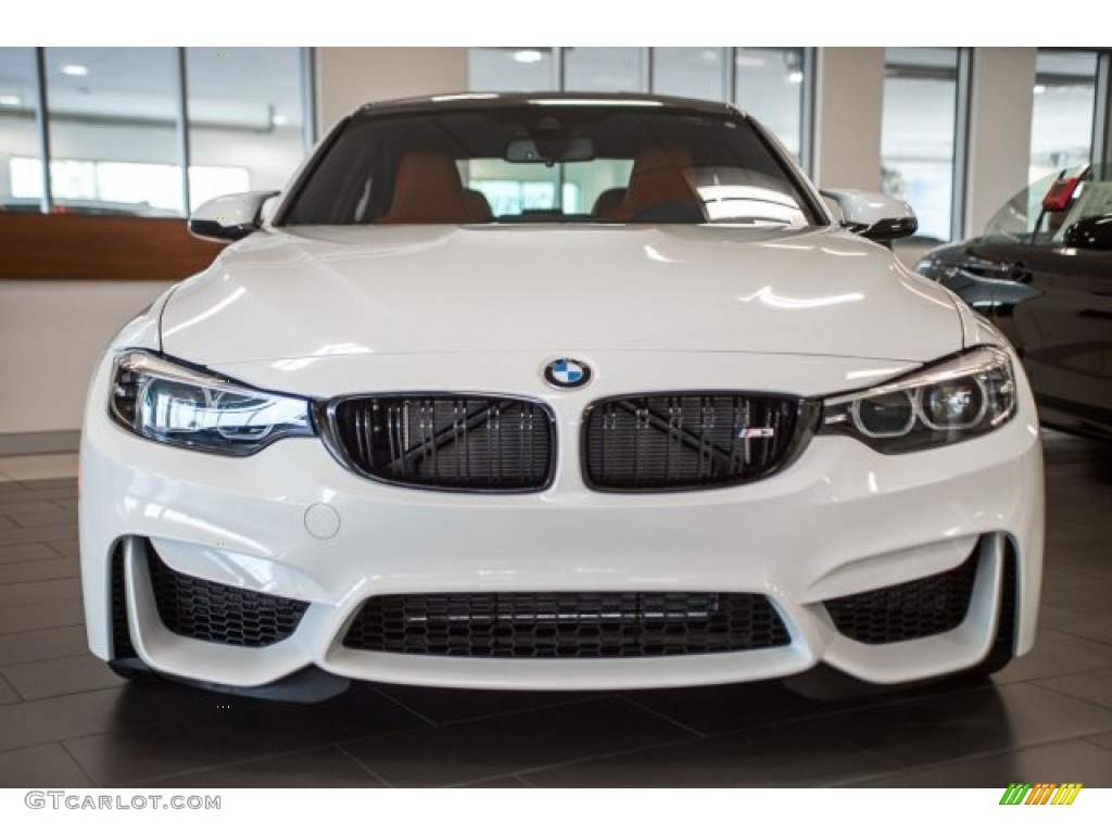 2018 M3 Sedan - Alpine White / Sakhir Orange/Black photo #4