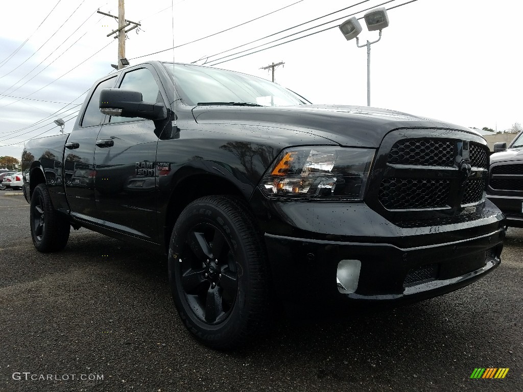 2018 1500 Big Horn Quad Cab 4x4 - Brilliant Black Crystal Pearl / Black/Diesel Gray photo #1