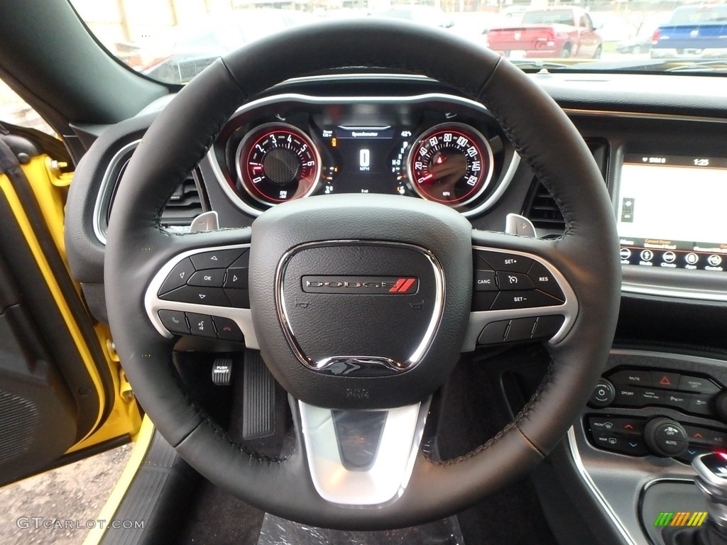 2018 Dodge Challenger GT AWD Black Steering Wheel Photo #123943879