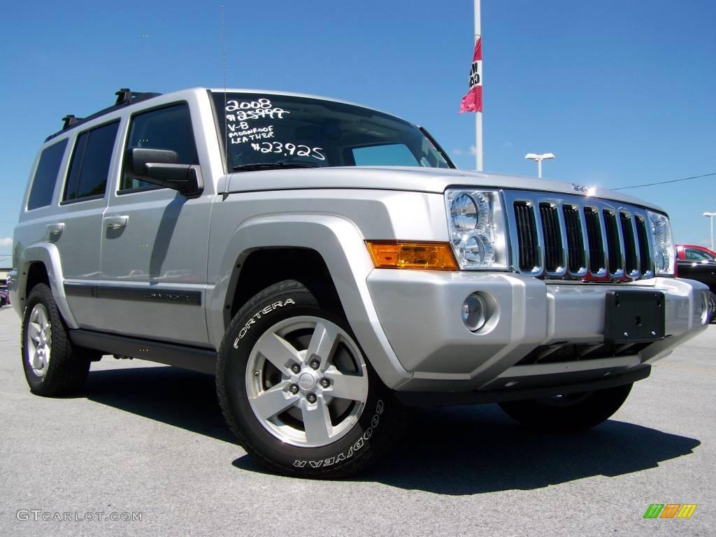 2008 Commander Sport 4x4 - Bright Silver Metallic / Dark Slate Gray photo #1