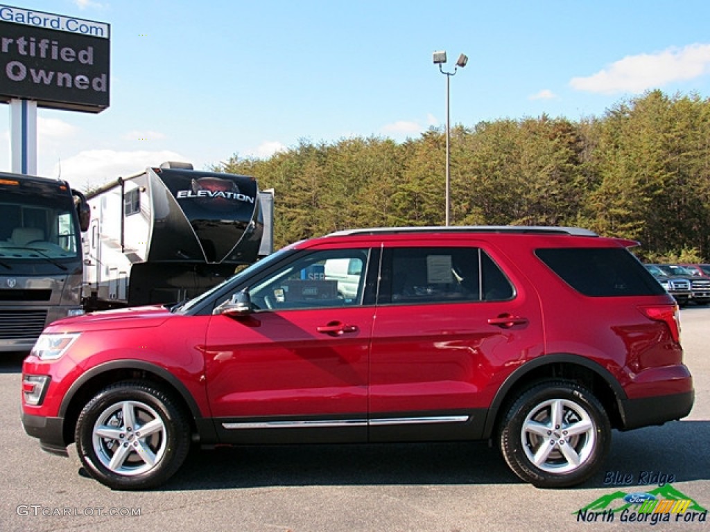 2017 Explorer XLT 4WD - Ruby Red / Ebony Black photo #2