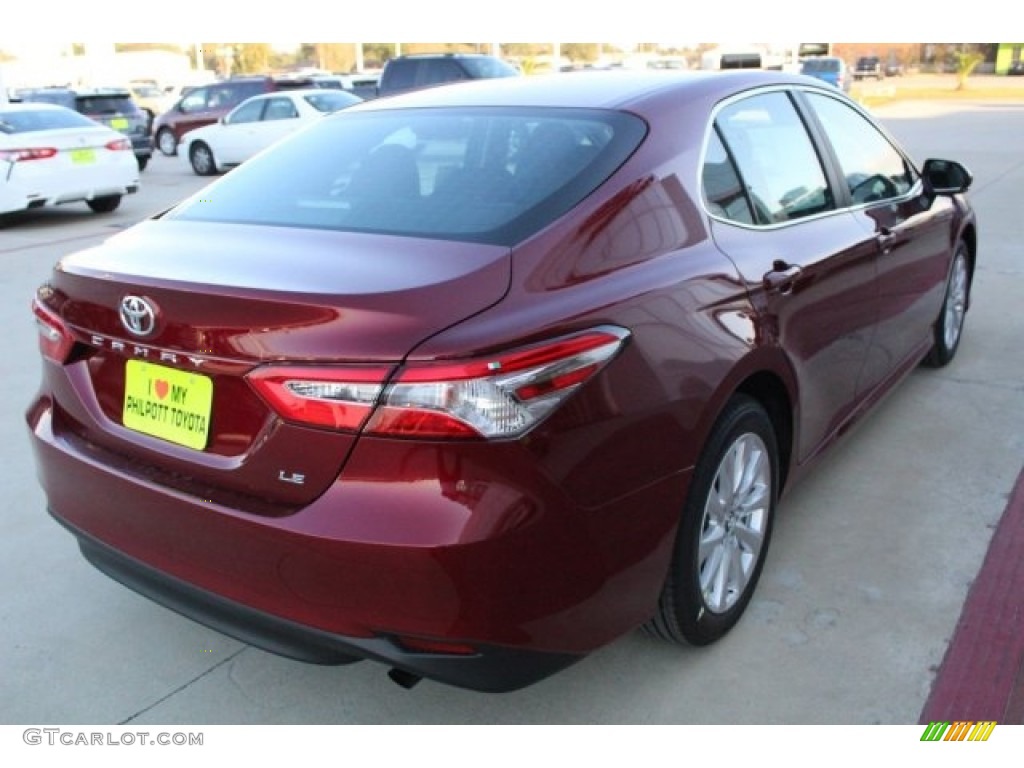 2018 Camry LE - Ruby Flare Pearl / Black photo #7