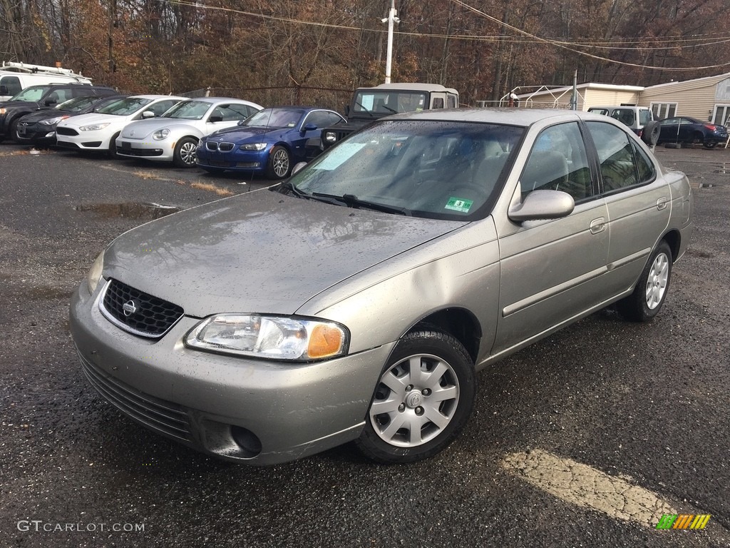 2002 Sentra GXE - Radium Gray / Sand Beige photo #1