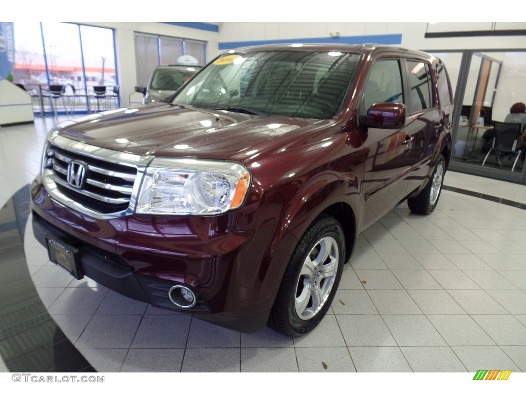 2012 Pilot EX-L 4WD - Dark Cherry Pearl II / Black photo #1