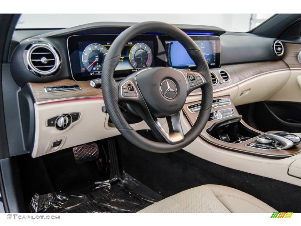 2018 E 300 Sedan - Lunar Blue Metallic / Macchiato Beige/Black photo #6