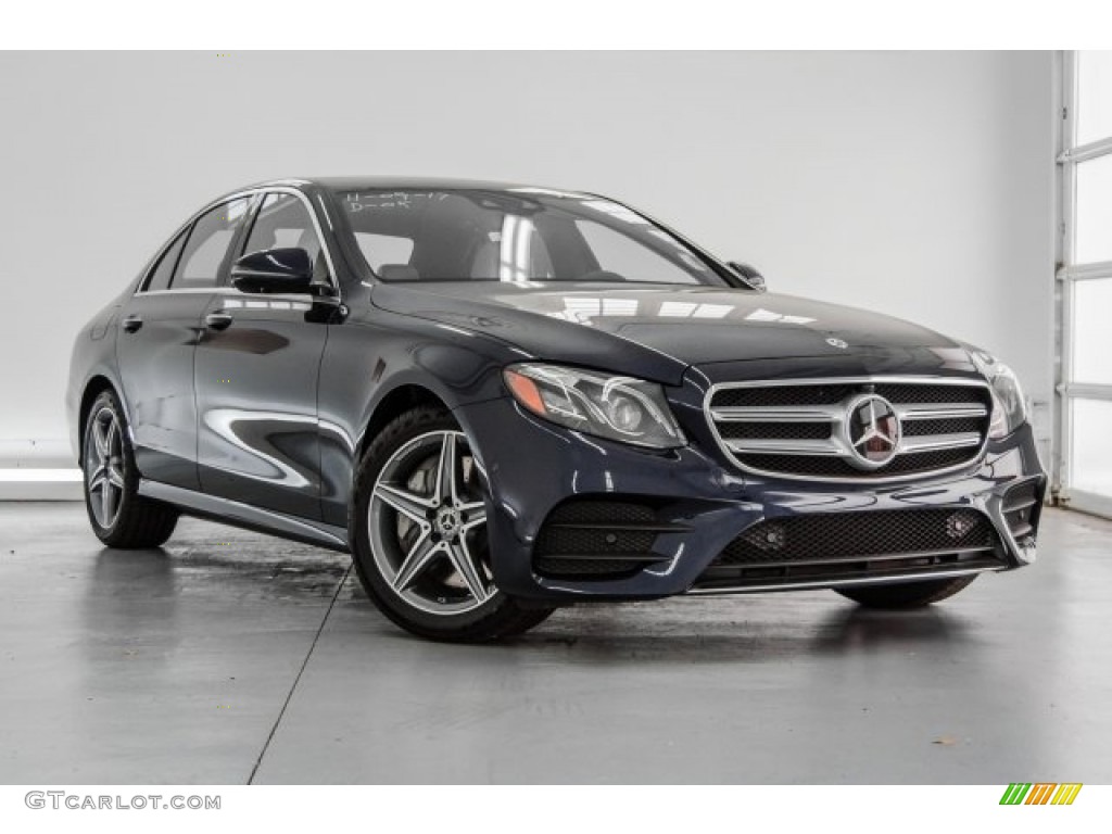 2018 E 300 Sedan - Lunar Blue Metallic / Macchiato Beige/Black photo #12