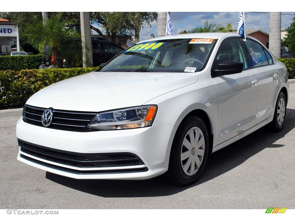 2016 Jetta S - Pure White / Titan Black photo #5