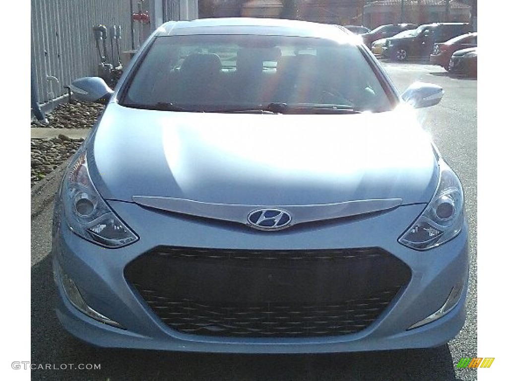 2015 Sonata Hybrid Limited - Blue Sky Metallic / Camel photo #2