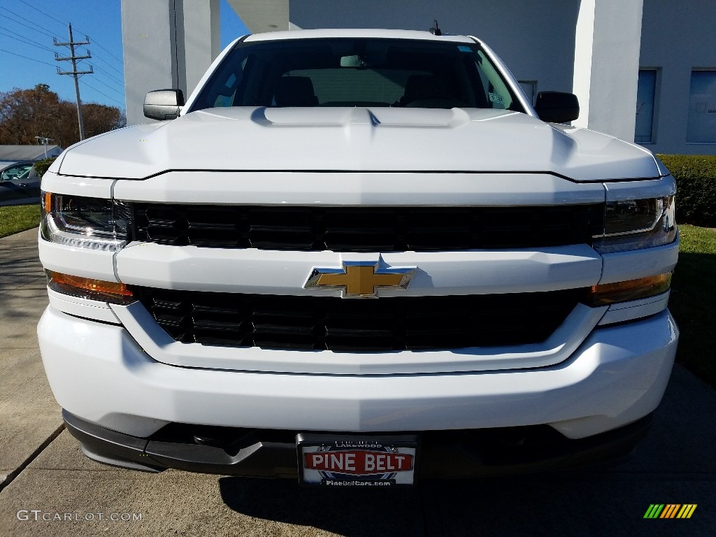 2017 Silverado 1500 Custom Double Cab 4x4 - Summit White / Dark Ash/Jet Black photo #3