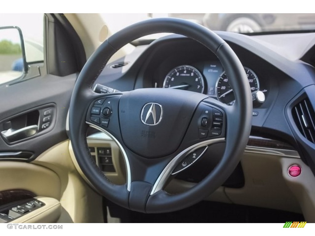 2018 Acura MDX Standard MDX Model Parchment Steering Wheel Photo #123959847