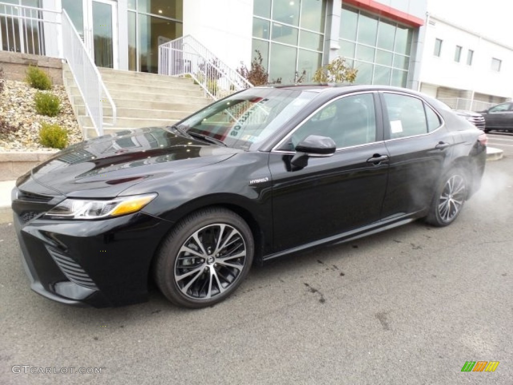 2018 Camry Hybrid SE - Midnight Black Metallic / Black photo #5